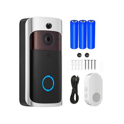 China Wireless Bell WIFI Door Phone Intercom IP Security Camera Wireless Doorbell V5 IR Camera Smart Visual Visual Alarm Doorbell for sale