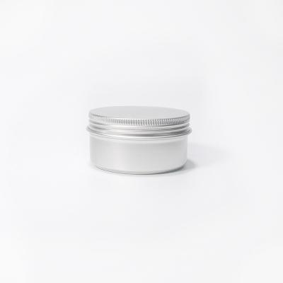 China Custom Empty Screw Cap Durable Metal With Silk Screen Cosmetic Cream Aluminum Canister Aluminum Jar Jar for sale