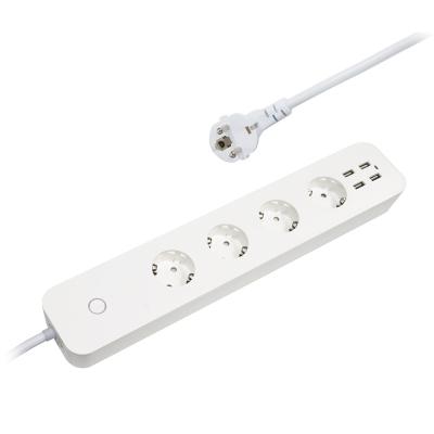 China Band power 16A USB romote control schedule multiple voice control residential/multipurpose wifi smart socket for sale