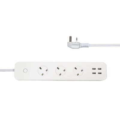 China UK Residential / General Purpose WIFI TY1937G1 13A Smart Power Strip With Energy Monitoring for sale