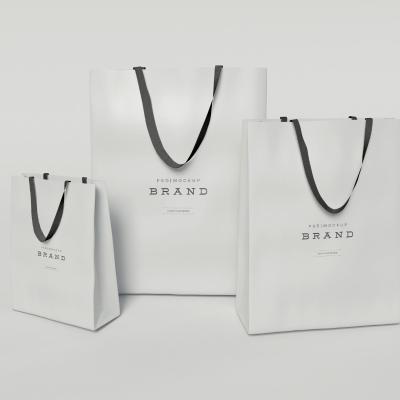 China Recyclable Outstanding OEM Quality Paper Bag Custom Printed Logo Boutique Paperboard Shopping Bags Packaging for sale