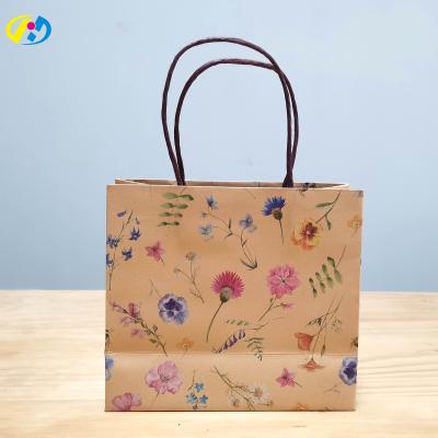 China Custom Fast Delivery Printing Logo Paper Bag Packaging New Fashion Kraft Paper Bags Recyclable for sale