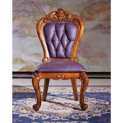 China Leather Dining Chair (Other) Adjustable Southeast Asian Wooden Lounge Chair Luxury Furniture Ebony Style Leather Dining Chair for sale