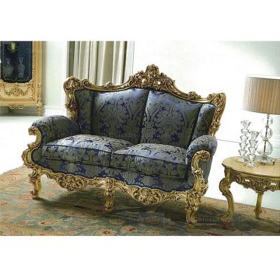 China Double Sofa Sofa Custom Royal Golden Sofa Living Room Sectional Wooden Living Room Furniture for sale