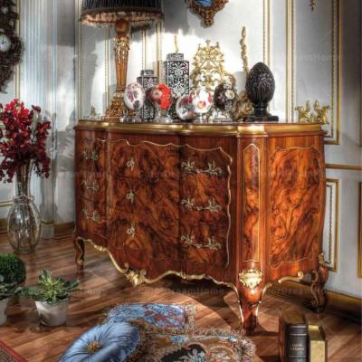 China Good Quality Home French Antique Living Room Furniture Solid Wood Solid Wood Cabinet 9 Drawers for sale