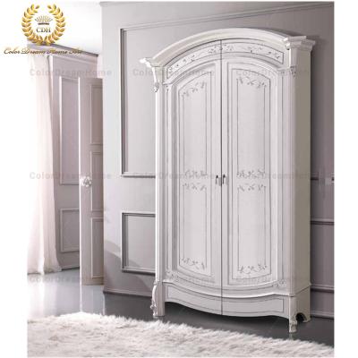 China Adjustable Bedroom Furniture Modern Design Solid White Wood Wardrobe (Size) for sale