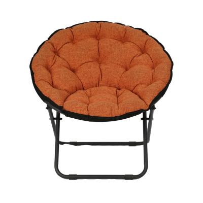 China Contemporary Design Cotton Home Living Room and Hotel Furniture Metal Seat Upholstery Soft Moon Chair for sale