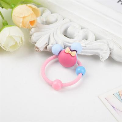 China Fashon Fashion Cartoon Bear Decoration Children's Hair Band Ponytail Retainer Color Elastic Hair Band for sale