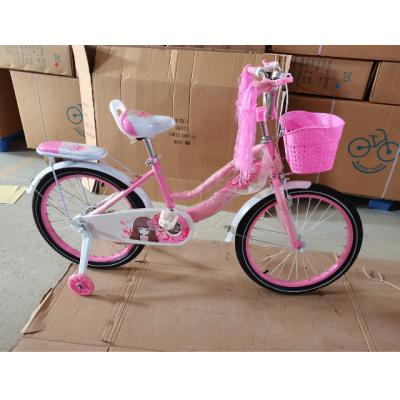 China Cute Girl Steel Bicycle Kids Bike 12 14 16 Inch Pink Purple With Training Wheel for sale