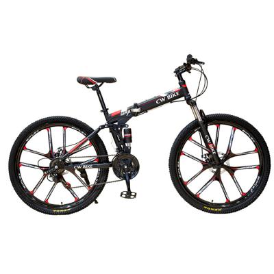 China Front Fork Wholesale Qualified Mountain Shock Absorber 26 Inch Carbon Steel Folding Frame Popular Lockable Bike for sale