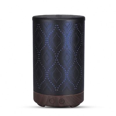 China Smell Comfortable Portable Iron and Wood Grain Aroma Diffuser Humidifier Oil Diffuser Essential Oil Diffuser for sale