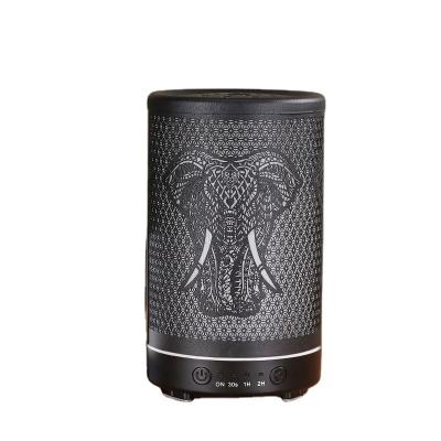 China Feel The Art Remote Control Elephant Pattern Humidifier Essential Oil Aroma Diffuser Cozy Gift Warm Iron Ultrasonic Aroma Diffuser Led Light for sale