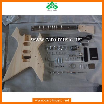 China Cheap Cool Shaped Basswood GK068 DIY Electric Guitar Kits for sale