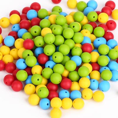 China 12MM Non-Toxic Non-Toxic Silicone Beads Silicone Round Bead Kit For Baby Toys Bring for sale