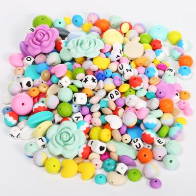 China Non-Toxic Non-Toxic Bpa Free Teether Beads Baby Silicone Beads Teether for sale