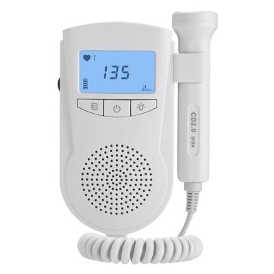 China Plastic Color Doppler Ultrasound Built-in Speaker Doppler Baby Fetal Heartbeat Monitor with 2.0MHz Probe for sale