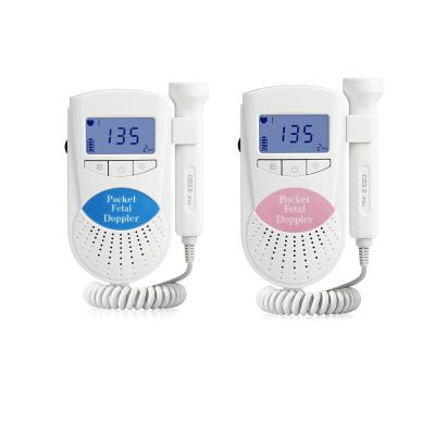 China Fetal Heart Rate Portable Pocket Doppler Monitor LCD Display Baby Fetal Heart Monitor Monitoring for sale