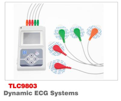 China 3 Channel TLC9803 Portable Dynamic ECG Holter Machine 111mm(L)*60mm(W)*25mm(H) for sale