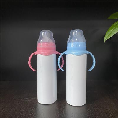 China Stainless Steel 8oz 240ml BPA Free Double Walled Baby Infant Toddler Baby Bottles For Heat Press Printing for sale