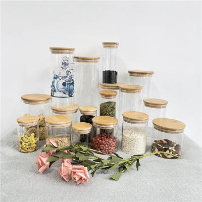 China Sustainable Sublimation Blanks Storage Ideas Home Bathroom Storage With Sealed Bamboo Wood Airtight Lids for sale