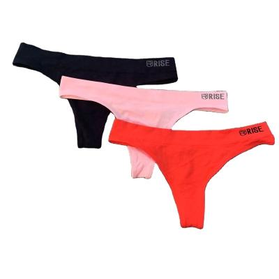 China High Quality Ice Silk G - String Namibia Jamaica Plain Women T-Back Breathable Sexy Seamless Cheeky Underwear Panties String Solid Color for sale