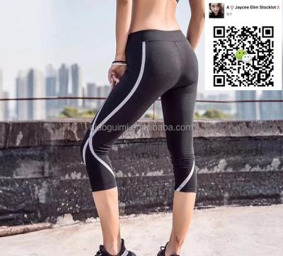 China Antibacterial Spandex Nylon Sportswear Fitness Gaiters High Print Yoga Pants for sale