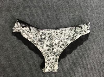 China Antibacterial Ladies Lace Up Panties Thongs Underwear for sale