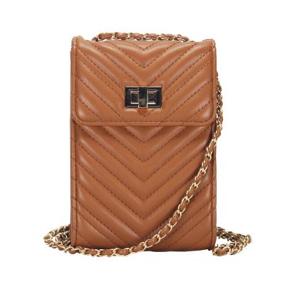 China 100% Eco-Friendly Stitched Twisted Lock Chain Cross - Body Bag Evening Pouch Stitched Flap for sale