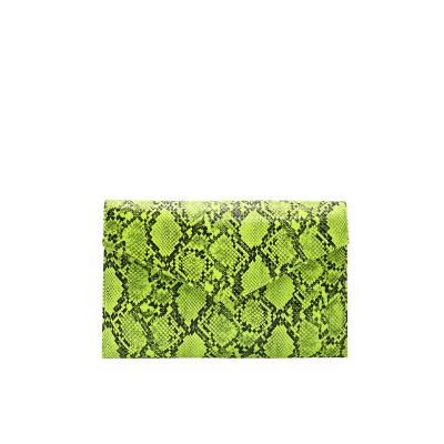 China PU Envelope Bag New Fashion Ladies Cross - Neon Green Body Bag Snakeskin PU Envelope Bag for sale