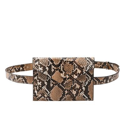 China Water Proof Fashion Snake Print PU Women Waist Bag Fashion Fanny Pack Bumbag Mini Bag For Girl for sale