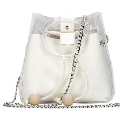 China 2020 High Quality Fashion PVC Clear Clear Purse Stadium Tote Bag White Clear Crossbody Bag for sale