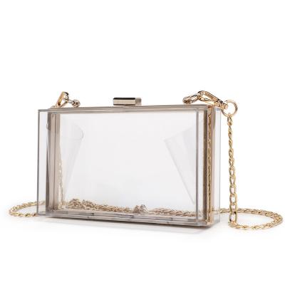 China 100% Eco-friendly Fancy Transparent Cute Clear Acrylic Purse Acrylic Clutch Bags Box 2020 for sale