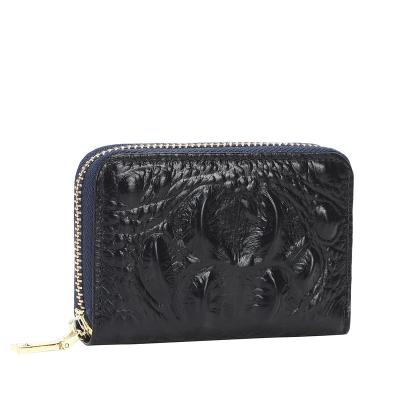 China Card Holder Wallet Crocodile Embossed Leather Credit Card Holder Wallet Business Card Holder for sale