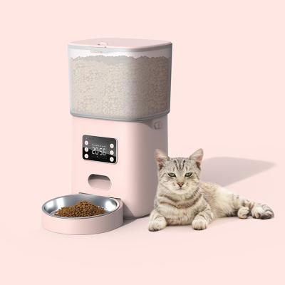 China Box Design Automatic Desiccant LCD Display Automatic Stainless Steel Food Bowl Cat Dog Feeder Pet Food Dispenser for sale