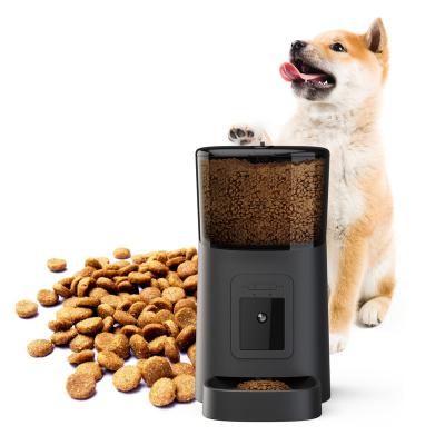 China Tuya App Control Viable WiFi Camera Enable Automatic Smart Cat Pet Feeder Dog Food Dispenser For Medium Small Pet Puppy for sale