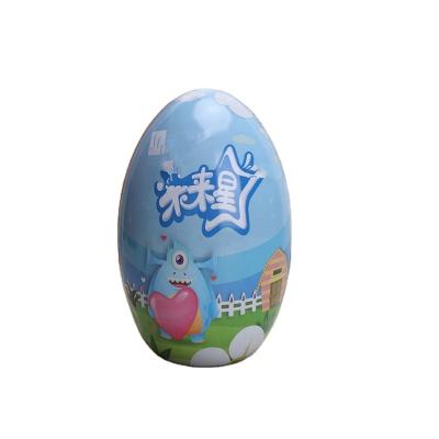 China Recyclable Egg Shaped Tin Box For Candy for sale