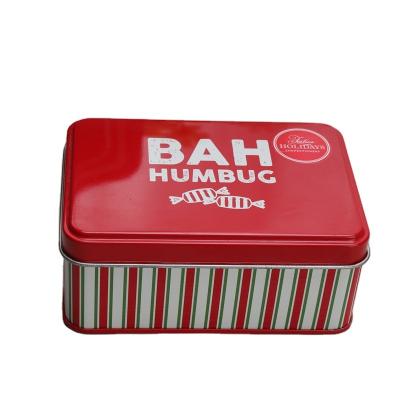 China Recyclable Rectangular Tin Box Tin Soap Box Biscuit Packing Box for sale