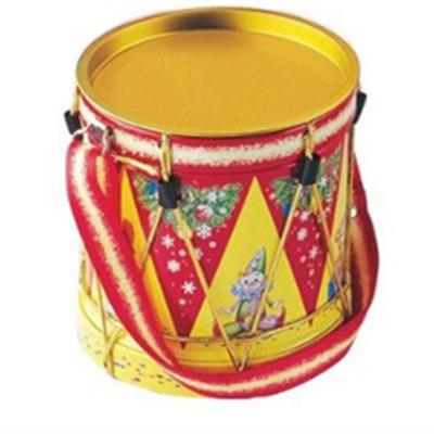 China Recyclable round tin box for christmas for sale