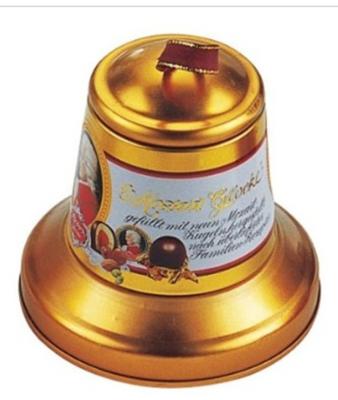 China Recyclable Bell Shaped Tin Box Christmas Gift Metal Box for sale