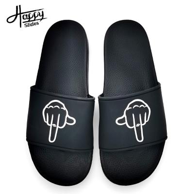 China Happyslides CUSHIONING Slides 2021 Fashion Custom Style PVC Slides Slippers Sandals Supplier Men Sandals Supplier for sale