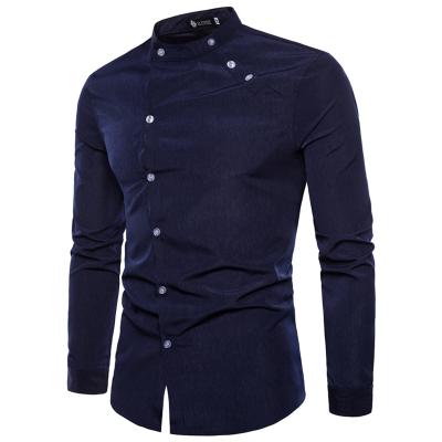 China Wholesale Fashion Anti-Shrink Men's Long Sleeve Shirt 1 European Crossover Shirt 1 for sale