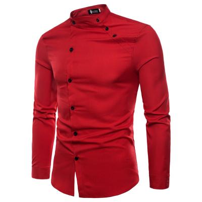 China Factory direct wholesale men's long sleeve shirt European cross shirt anti-shrink long sleeve for sale