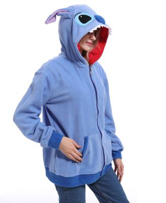 China Anti-wrinkle ELF Hoodies Animal Hooded Unisex Sweatshirts Shear Soft Zipper Girls Clothes for sale