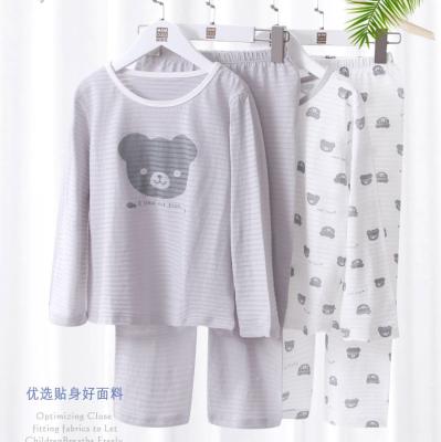 China QUICK DRY Cartoon Boys Long Sleeve Baby Kids Casual Sleepwear Pajamas for sale