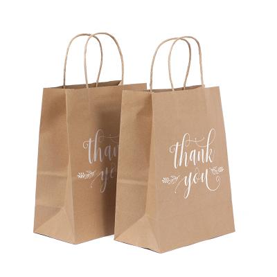 China New Design Recyclable Gift Craft Paper Shopping Bag Brown Kraft Paper Bag Custom Paper With Handle for sale