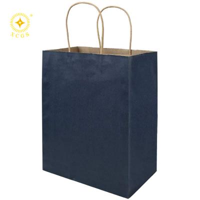 China Recyclable Recyclable Kraft Paper Bag With Twisted Handle Reusable Shopping Paper Bags Logo Printed for sale