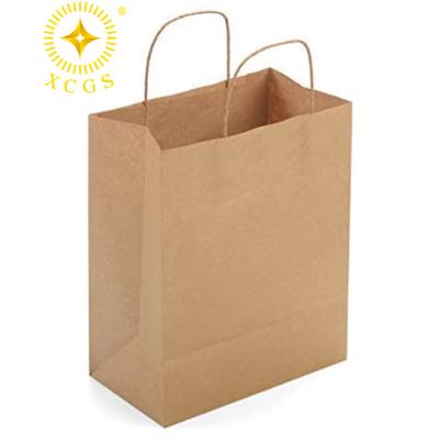 China Wholesale Recyclable Washable Logo Handle Bag For Shopping Custom Kraft Paper Bag for sale