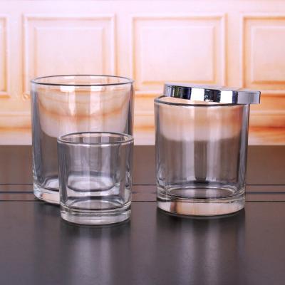 China Birthdays Wholesale Glass Jar Candle Holder High Quality Candle Holder Different Sizes Ships For Home Decor for sale