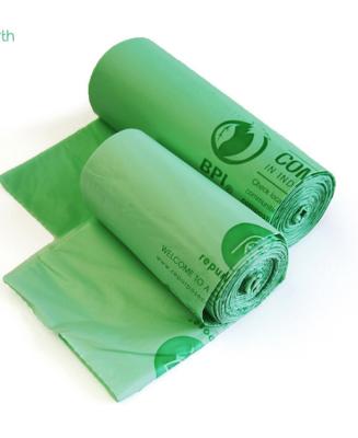 China Cornstarch Moisture Proof Biodegradable Compostable Garbage Bags Use For Garbage Bags for sale