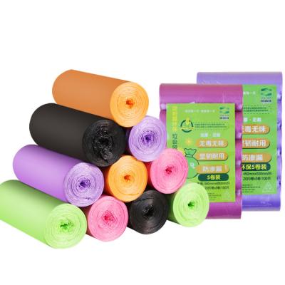 China BIODEGRADABLE 4-8 Gallon Biodegradable Garbage Bags Multicolor Bathroom Kitchen Waste Bags Plastic Waste Bin Liners For Home And Office for sale